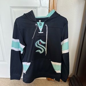NHL Black and Teal Pullover Hoodie
